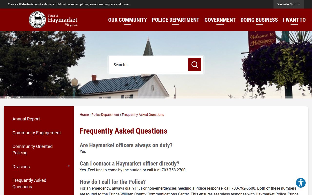 Haymarket Police records guidance on dispatch and agency roles
