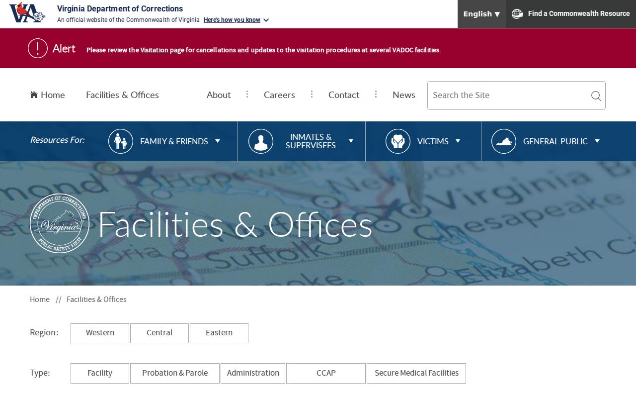 VADOC District 35 office for Prince William County supervision records
